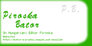 piroska bator business card