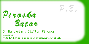 piroska bator business card